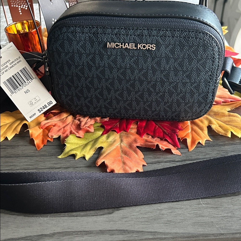 Michael Kors Black Cooper Camera Bag